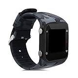 kwmobile Cinturino Silicone TPU Compatibile con Polar M400 / M430 - Fascetta Gommata Smartwatch - Camouflage Grigio Scuro/Nero/Grigio Chiaro