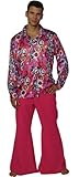 maylynn 13156 Candyman - Costume Hippy da Uomo Anni 60 e 70 - Camicia e Pantaloni a Zampa - Multicolore - M/L