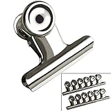 FZGUSYAF 38mm Bulldog Clip Raccoglitore di Carta Rotondo Morsetti per Lime in Metallo Forniture per Ufficio a Casa - 12 Pezzi