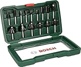 Bosch Set Da 15 Pezzi Di Frese In Metallo Duro, Per Legno, 45 X 40 X 25 Cm, Verde