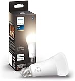 Philips Hue White Lampadina Smart, 15.5 W equivalente a 100 W, con Bluetooth, Luce Bianca Calda, Attacco E27