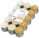 Bolsius Multicolor Tealight Profumate - Fragranza Vaniglia - Set di 30 Pezzi - 3 Colori - Lunga Durata di 4 Ore - Candele Decorative - Cera - Senza Fumo