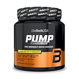 BioTechUSA Pump Caffeine Free | Energia, concentrazione e supporto immunitario | 19 principi attivi | Bevanda in polvere pre-allenamento, 330 g, Té freddo al limone