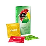 Durex Tropical Preservativi Aromatizzati alla Frutta (Banana, Mela, Fragola e Arancia), 6 Profilattici