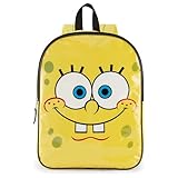 Nickelodeon Zaino per bambini da 38,1 cm | Fantastica borsa per libri per ragazzi | Cinghie imbottite e ampio scomparto con cerniera, Spongebob Giallo, 15 Inch