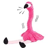 Szaerfa Fenicottero animale impagliato, animale di peluche interattivo parlante e danzante, fenicotteri elettrici rosa per ragazze bambini donne