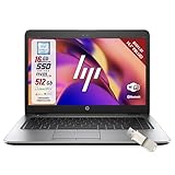 HP Elitebook, Pc Portatile Notebook, intel i7-6600u 2 Core 2.6 Ghz, Ram 16Gb SSD 512GB, display 14" HD, W10, Pronto all uso con Pacchetto Libre Office e Chiavetta USB FIngerPrint (Ricondizionato)