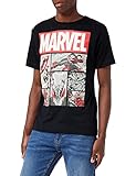 Marvel Heroes Comics T-Shirt, Nero (Black Blk), (Taglia Produttore: Large) Uomo