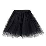 JOPHY & CO. Tutu da Adulto in Tulle Feste Danza (cod. 716) (Unica, Nero 40cm)