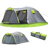 Campela Tenda Campeggio Tenda 4 Posti Turistica - Tropicale Impermeabile 3000m, Tenda da Campeggio, CA0013 (Green)