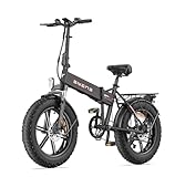 ENGWE Bici Elettrica Pieghevole, 20"×4.0 Fat Tire 7 Velocità Bicicletta Elettrica da 48V 13Ah Batteria Rimovibile, Autonomia di Massima 120KM 250W E-bike da per Ogni Terreno & MTB & Spiaggia & Neve
