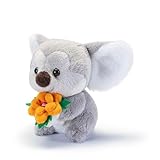 Trudi Koala fiore arancione Regalo peluche con fiori, festa della Mamma, San Valentino | 17x13x10cm taglia XS | Celebration Spring | modello 51365