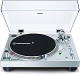 Audio-Technica AT-LP120X Giradischi a Trasmissione Diretta, Argento, Analogico e USB