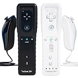 Telecomando Wii Remote Controller e Nunchuk, TechKen Wii Remote Plus Controller Motion Plus con telecomando Nunchuck Wii Joystick Wii Remote Game Control con custodia in silicone per console Wii/Wii u