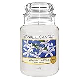 YANKEE CANDLE Candela Profumata In Giara Grande, Durata Fino A 150 Ore, Gelsomino Notturno, ‎9.5 x 9.5 x 17 cm, 623 grammi