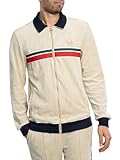 Sergio Tacchini Uomo Giacca da Pista Spencer Velour, Beige, L