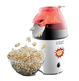 Russell Hobbs Pop Corn Maker - Fiesta - Macchina Pop Corn ad aria calda - Senza grassi e olio, incluso misurino per mais, senza BPA, 1200 W, Pop Corn 24630-56