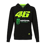 Valentino Rossi Felpa Monster Energy,Uomo,XXL,Nero