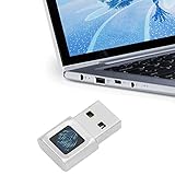 VBESTLIFE Lettore di Impronte Digitali USB, Scanner di Impronte Digitali Biometrico con Chiave di Sicurezza Portatile per Windows 10 11 32/64 Bit, 360 Gradi Touch Fast Matching