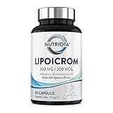 Acido alfa lipoico (ALA) 300 mg con cromo picolinato 200 mcg Lipoicrom Nutriota - 60 capsule - integratore alimentare