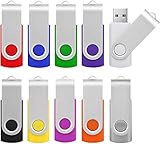 KOOTION Chiavetta USB 16GB 10 Pezzi Pendrive 16 Giga 2.0 Penna USB, Set 10 Unità Chiavette USB Penne USB Pennetta USB (Multicolore)