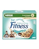 FITNESS Cookies & Cream Barrette di Cereali Integrali con Biscotti e Cioccolato Bianco, 4 pezzi da 23,5g (94g)