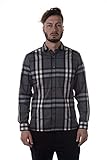 BURBERRY Camicia Manica a Lunga in Cotone Uomo 3983537 Check Grigio (m)