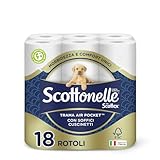 Scottonelle Carta Igienica, Morbida e Resistente, Dermatologicamente testata, 18 Rotoli