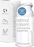 Poppy Austin Crema Retinolo Viso 100 ml - Crema Viso Vegana con Tè Verde e Vitamina E - Crema Idratante Bio per Collo e Décolleté - Naturale, Non Testata su Animali, Prodotta in USA