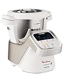 Moulinex HF900110 i-Companion Robot Multifunzione da Cucina, Connesso alla sua App Dedicata, 1550W, Argento/Bianco