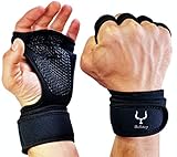 Bullstep - Guanti Palestra Uomo Donna | Guanti Crossfit Traspiranti Antiscivolo con Polsiere | Calisthenics Guanti Bodybuilding | Guanti per trazioni alla sbarra | Gym Gloves