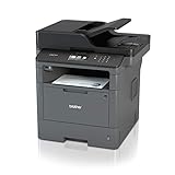 Brother DCPL5500DN Stampante Multifunzione Laser Senza Fax, Bianco e Nero, Velocità di Stampa 40 ppm, Stampa Fronte/Retro Automatica, Rete Cablata (no W-iFi), Display Touchscreen a Colori da 9.3 cm