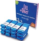 LillOne 12 Ricariche Mangiapannolini NUOVA FORMULA Extra Lunghe 6,5 Metri - Multistrato compatibili con Maialino Foppapedretti Angelcare Tommee Tippee Twist & Click Simplee Tec LitterLocker