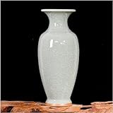 Vaso in porcellana cinese antica incrinata Jun moderno vaso in ceramica con crepe di ghiaccio ornamento vasi alti da pavimento per soggiorno decorazione della casa (colore: A)