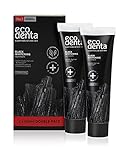 Ecodenta Dentifricio al carbone attivo Denti bianchi senza fluoro 2 confezioni I Dentifricio al carbone nero Sbiancante per denti I Black Activated Charcoal Teeth Whitening Toothpaste 2x 100ml