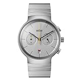 Braun Mens Chronograph with Date Analogue Quartz Watch, Silver Dial and Stainless Steel Bracelet, 40mm Stainless Steel Case, model BN0265SLBTG.