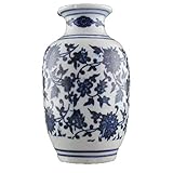 Yunhao - Vaso da fiori in porcellana, stile antico cinese, colore: blu e bianco