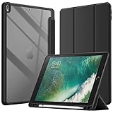 JETech Custodia per iPad Air 3 (10,5 Pollici 2019, 3a Generazione) e iPad Pro 10,5 con Portapenne, il Involucro Posteriore Chiaro Trasparente Supporto Cover Sottile per Tablet Antiurto (Nero)