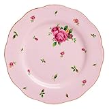 Royal Albert NCRPNK25811 - Piatto da dessert vintage moderno, in porcellana inglese, 20 cm, colore: Rosa