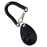 DOANTE 1 Pezzi clicker per Cani,clicker,Clicker per Addestramento Cani,Training Clicker,Clicker per Cani con Cinturino da Polso,per Cani, Gatti, Uccelli, Cavalli,ECC.(Nero)