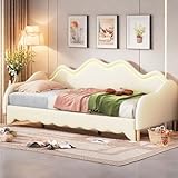 Divano letto letto matrimoniale divano letto 3 posti divano letto estraibile, letto 2 in 1 divano, letto multifunzione in ecopelle con illuminazione a LED, con rete a doghe, beige