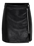 ONLY ONLMANILLA Faux Leather Skirt Otw Gonna, Black, L Donna