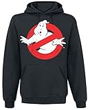 Ghostbusters Licenza Ufficiale Distressed Logo Felpa con Cappuccio (Nera), Large