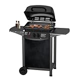 Topwish barbecue a gas,barbecue gas 2 fuochi,bbq a gas,giardino griglia picnic,grill barbecue a gas,ripiano lat ribaltabile,su ruote,6000W,106.44 * 55.6 * 103.85cm