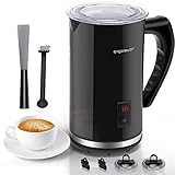 Aigostar Capu - Montalatte Elettrico 500W 240mL, Cappuccinatore Silenzioso 3 in 1 Montalatte Automatico per schiuma di latte caldo e freddo,Rivestimento Antiaderente, per Caffè, Latte, Cappuccino