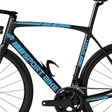 Kit 15 Adesivi Stickers Bici Protezione Decal Universale Telaio Bicicletta MTB Mountain Bike Corsa Ciclo Cross Fat Bike Downhill elettrica Frame Sport Bike cod.2401 (053 Blu Leggero)