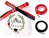 50pz Scatoline Portaconfetti Laurea Bomboniere, Con Laurea Nastro Cartoncino Premium, Scatole Confetti Laurea, Decorazione Bomboniere Laurea Scatoline Laurea Regalo