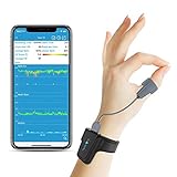 Viatom Sleep Oxygen Tracker con notifica a vibrazione e rapporto PC per apnea notturna e del sonno, Saturimetro da polso Bluetooth, Mate perfetto per CPAP Machine