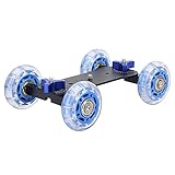 Aigid Macchina Fotografica Dolly Skater, Mini Desktop 10KG Load Rail Roller Track Slider Dolly Skater Car per DSLR Camera Camcorder