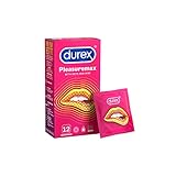 Durex Pleasuremax Preservativi Uomo Con Rilievi E Nervature Stimolante XLei Extra Lubrificati Extra Stimolanti Per Lui Piacere Intenso 12 Pezzi